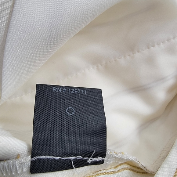 Jenni Kayne Yellow Striped Bianca Pants Straight Wide Leg Pockets NEW - Picture 9 of 14